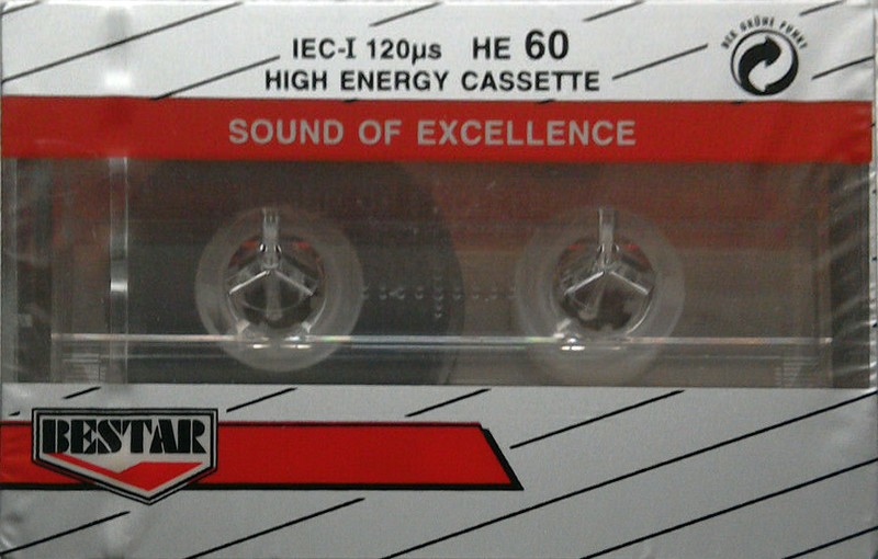 Compact Cassette Bestar 60 "HE" Type I Normal 1986 Europe
