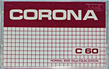 Compact Cassette Corona 60 Type I Normal Turkey