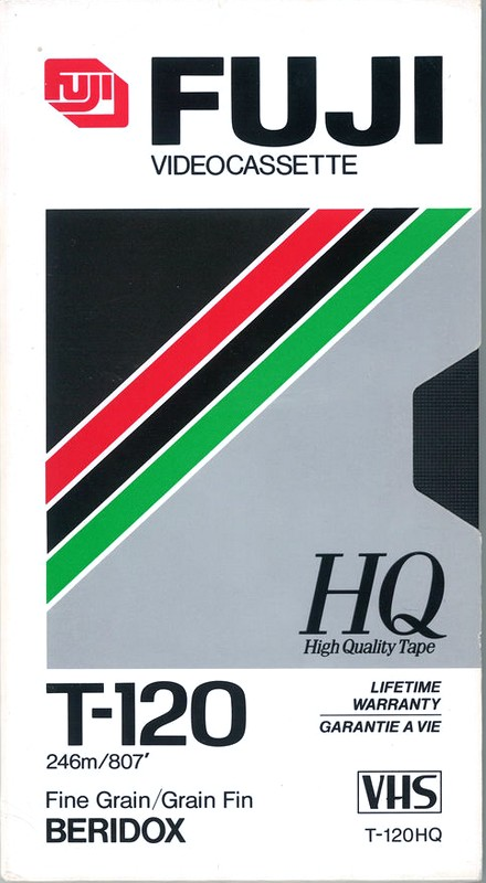 VHS, Video Home System Fuji HQ 120 "T-120HQ" Type I Normal 1987 Canada, USA