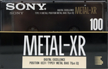 Compact Cassette Sony Metal-XR 100 Type IV Metal 1990 Europe