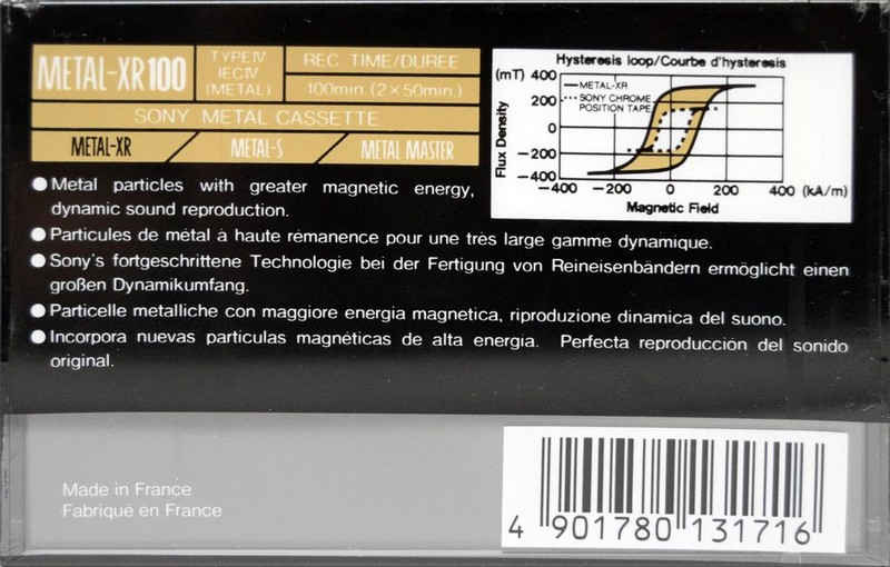 Compact Cassette: Sony  - Metal-XR 100