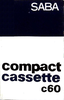 Compact Cassette Saba 60 Type I Normal 1970 Germany