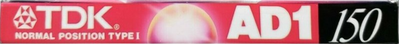 Compact Cassette TDK AD1 120 "AD1-150N" Type I Normal 1996 Japan