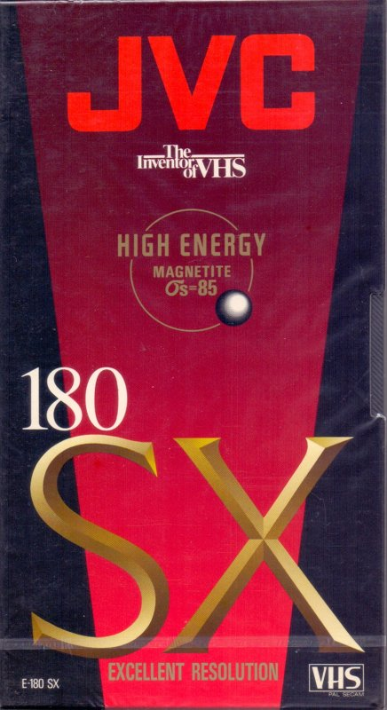VHS, Video Home System JVC SX 180 "E-180 SXU" Type I Normal 1995 Europe
