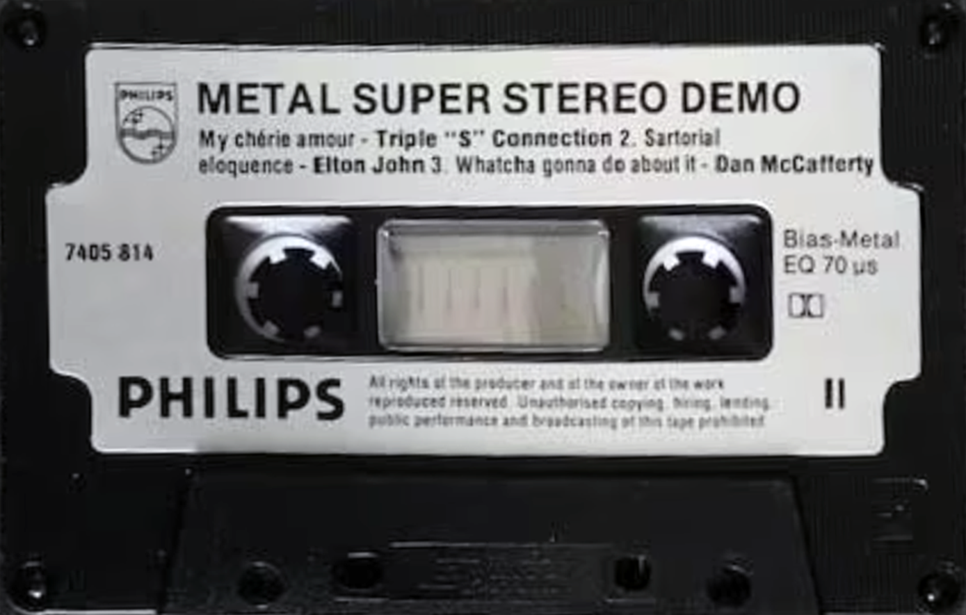 Compact Cassette Philips Metal "Super Stereo DEMO Big Sound" Demonstration Tape 1978 Europe
