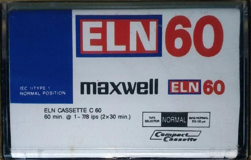 Compact Cassette Maxwell ELN 60 Type I Normal