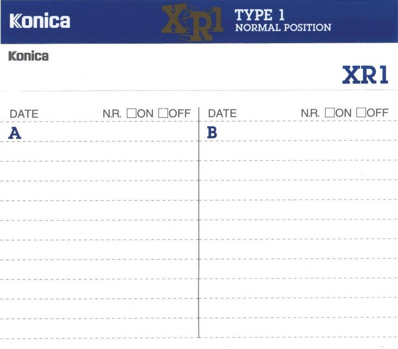 Compact Cassette:  Konica - XR1 90