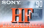 Compact Cassette Sony HF 90 Type I Normal 1995 North America