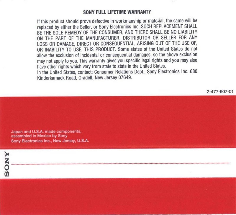 Compact Cassette Sony HF 90 Type I Normal 1995 North America