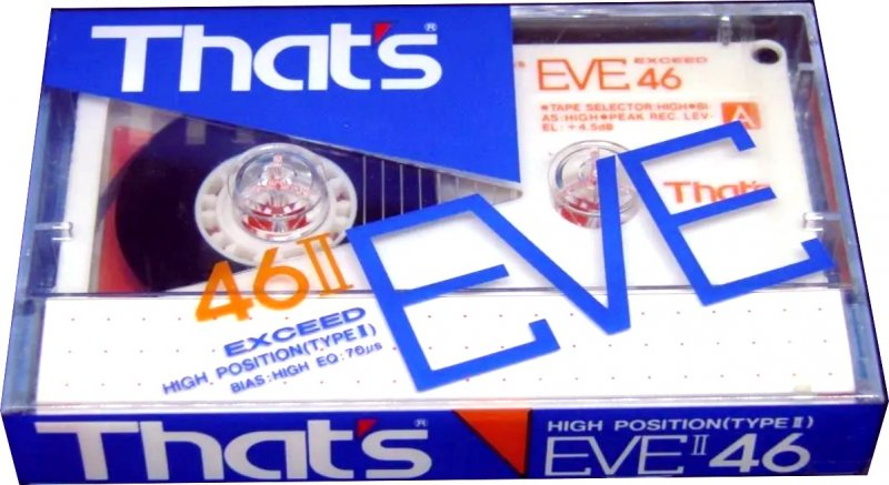 Compact Cassette Thats EVE 46 Type II Chrome 1986 Japan