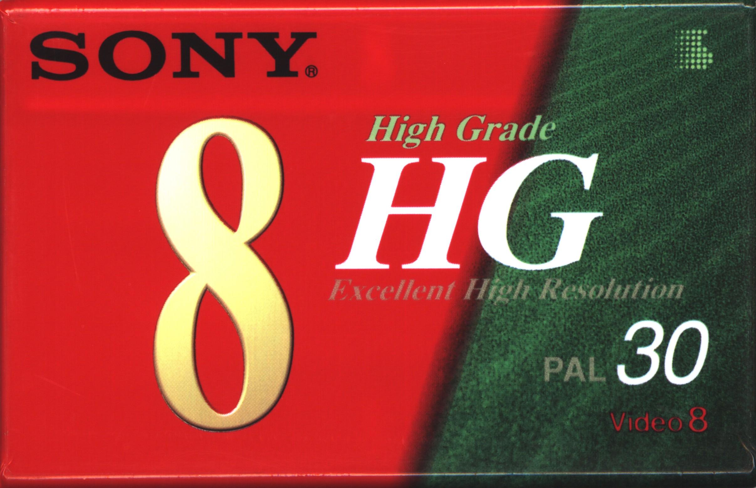 Video8, Hi8, Digital8 Sony HG 30 "Video8 P6-30HG" Type I Normal 1998 Japan