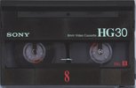 Video8, Hi8, Digital8 Sony HG 30 "Video8 P6-30HG" Type I Normal 1998 Japan