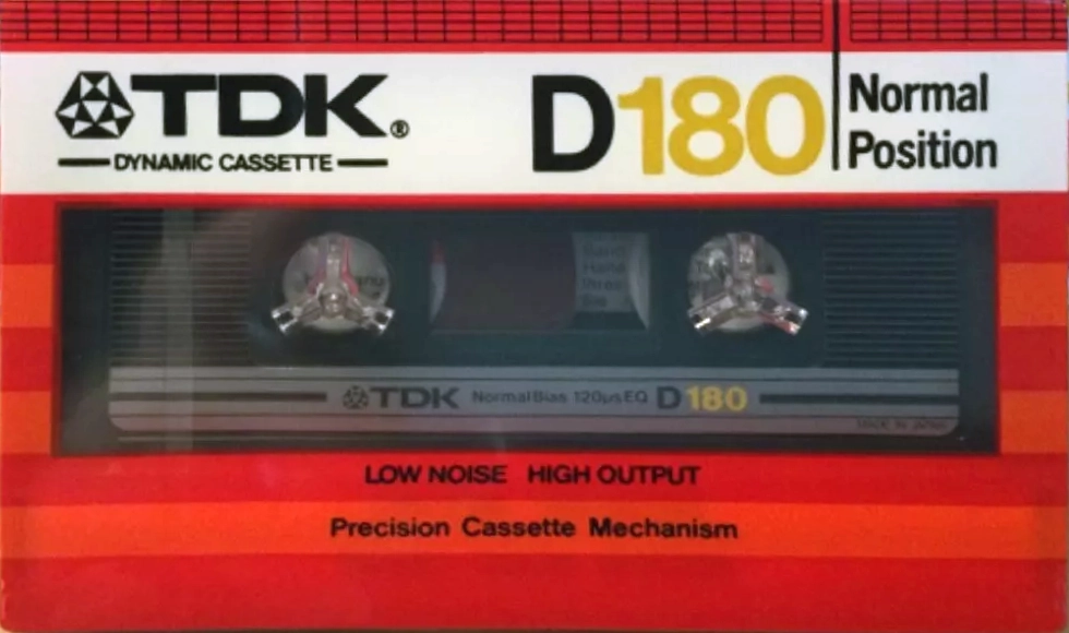 Compact Cassette TDK D 180 Type I Normal 1983 Europe