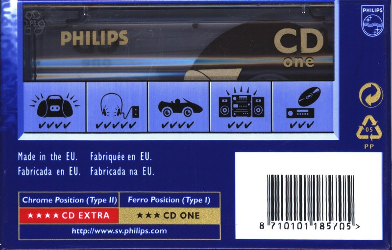 Compact Cassette Philips CD One 90 Type I Normal 1998 Europe
