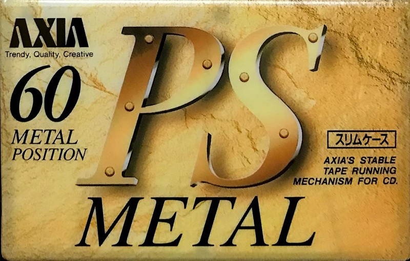 Compact Cassette AXIA PS-Metal 60 "PSM C 60" Type IV Metal 1992 Japan
