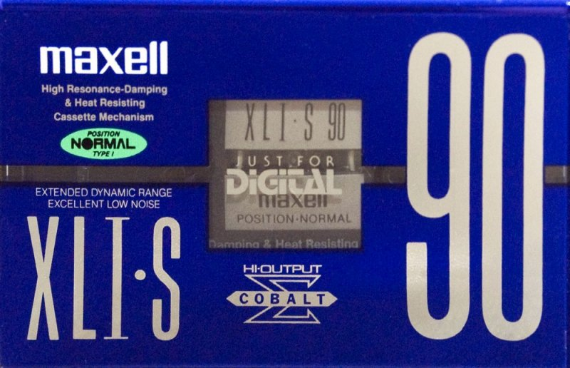 Compact Cassette Maxell XLI-S 90 "XLI-S 90(E)" Type I Normal 1995 Japan