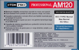 Compact Cassette TDK PRO AM 120 "AM120" Type I Normal 1997 North America