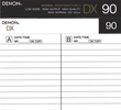Compact Cassette Denon DX 90 Type I Normal 1990 UK
