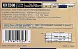 Compact Cassette Sony UX-ES 60 Type II Chrome 1988 USA