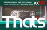 Compact Cassette Thats VX 90 Type II Chrome 1987 Europe