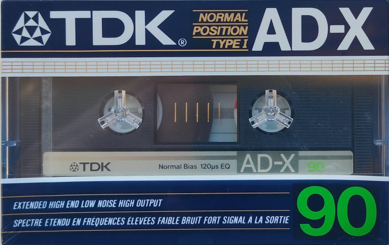 Compact Cassette TDK AD-X 90 Type I Normal 1985 North America