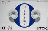 Compact Cassette TDK Optima 74 "O1" Type I Normal 1997 Europe