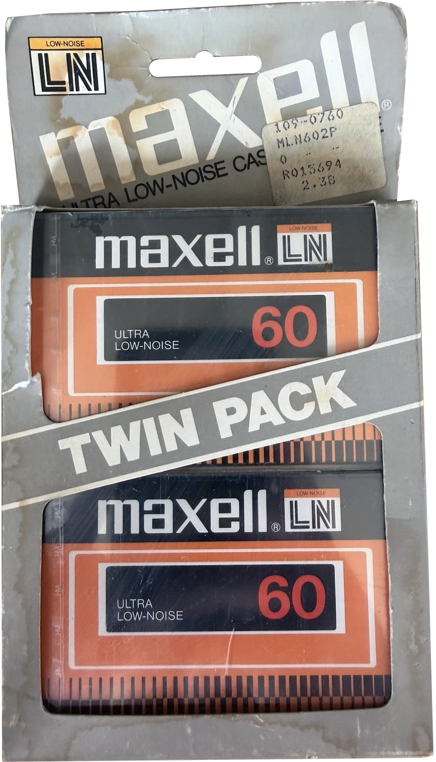 2 pack Maxell LN 60 Type I Normal 1977 USA