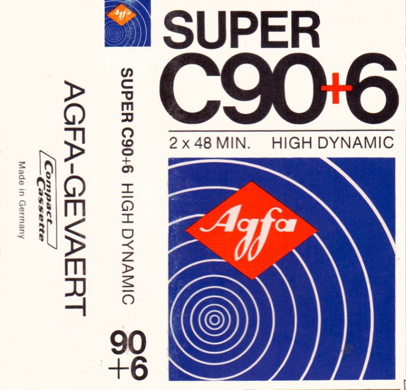 Compact Cassette AGFA Super 90+6 Type I Normal 1972 Europe