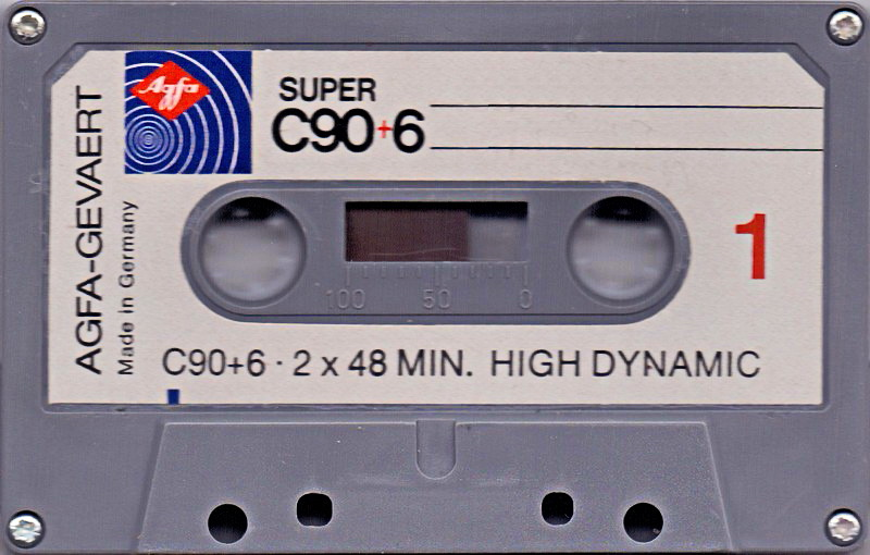 Compact Cassette AGFA Super 90+6 Type I Normal 1972 Europe