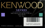 Compact Cassette Kenwood MD 90 Type IV Metal 1987 Japan