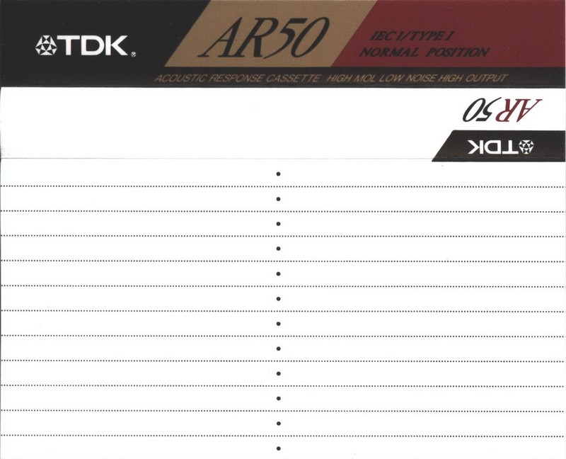 Compact Cassette: TDK  - AR 50