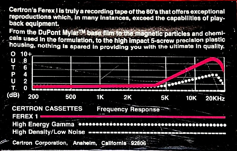 Compact Cassette: Unknown Certron - Ferex I 90