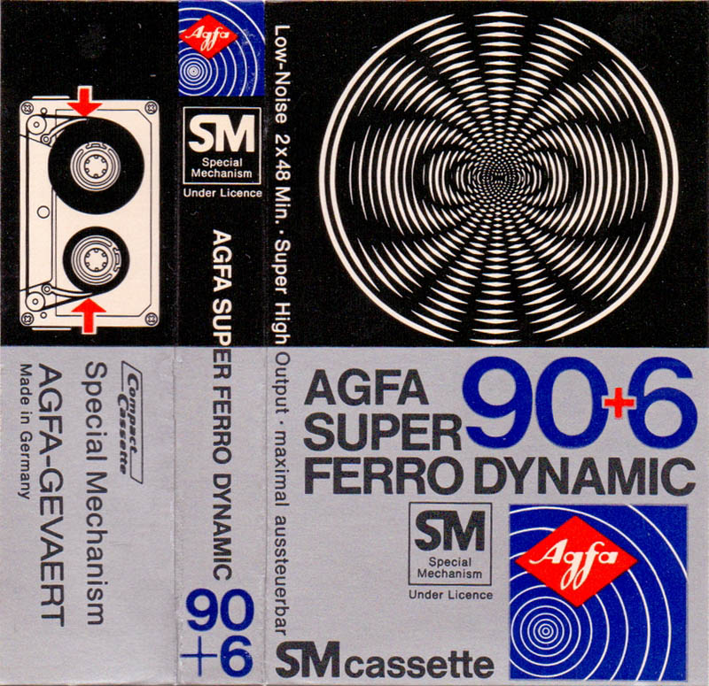 Compact Cassette AGFA Super Ferro Dynamic 90+6 Type I Normal 1978 Europe