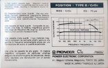 Compact Cassette Pioneer C1 60 "C1a" Type II Chrome 1982 Europe