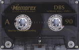 Compact Cassette Memorex dBS 90 Type I Normal 1997 North America