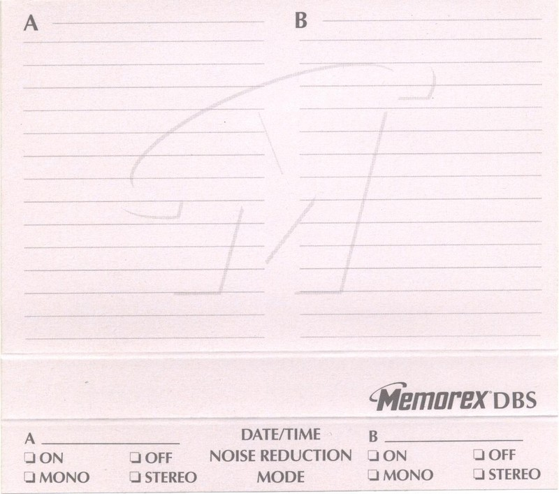 Compact Cassette Memorex dBS 90 Type I Normal 1997 North America