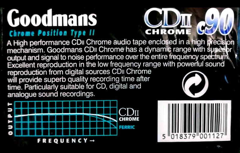 Compact Cassette:  Goodmans - CDII 90