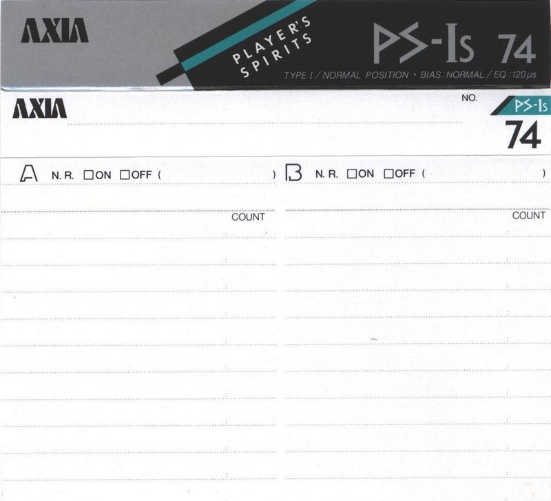 Compact Cassette: FUJI AXIA - PS-Is 74