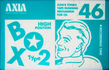 Compact Cassette AXIA Box 2 46 "BOX2A 46" Type II Chrome 1995 Japan