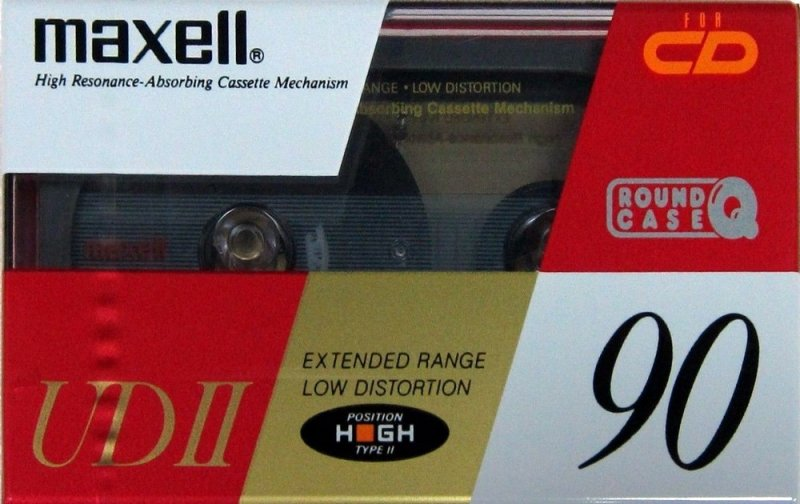 Compact Cassette Maxell UDII / UD2 90 "UDII90(E)" Type II Chrome 1990 Japan