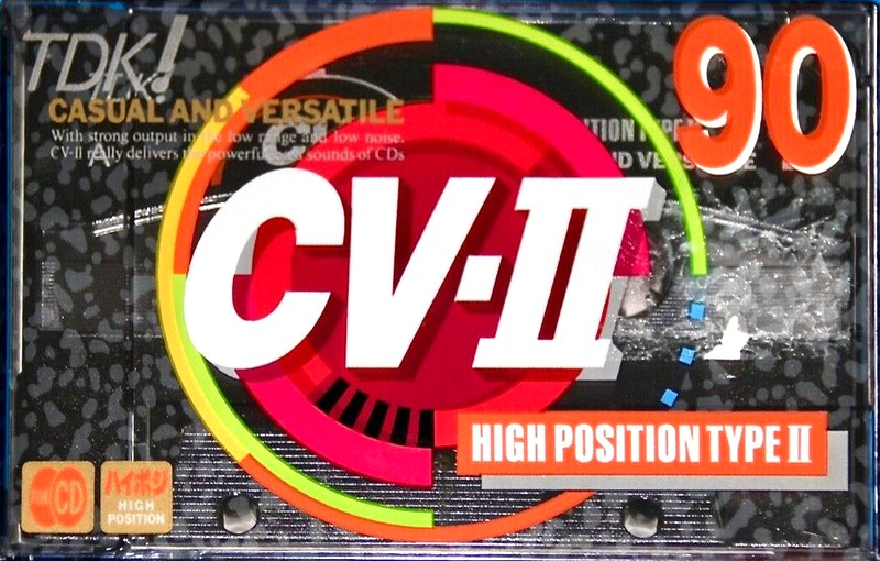 Compact Cassette TDK CV-II 90 "CV2-90A" Type II Chrome 1992 Japan
