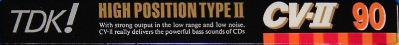 Compact Cassette TDK CV-II 90 "CV2-90A" Type II Chrome 1992 Japan