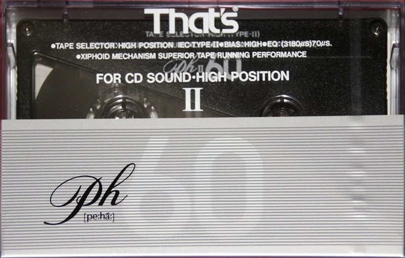 Compact Cassette Thats PH-II 60 Type II Chrome 1989 Japan
