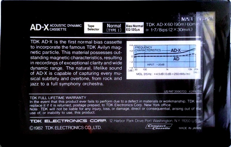 Compact Cassette: TDK  - AD-X 60