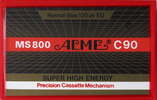 Compact Cassette Acme MS 800 90 Type I Normal 1995 Worldwide