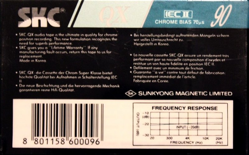 Compact Cassette: Sunkyong Magnetic Limited (SKM) SKC - QX 90