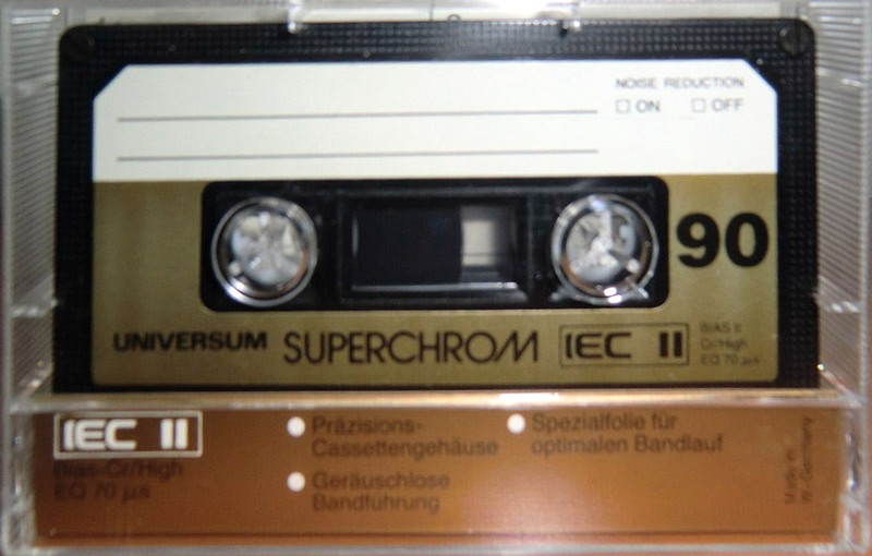 Compact Cassette Universum Super 90 Type II Chrome 1986 Europe