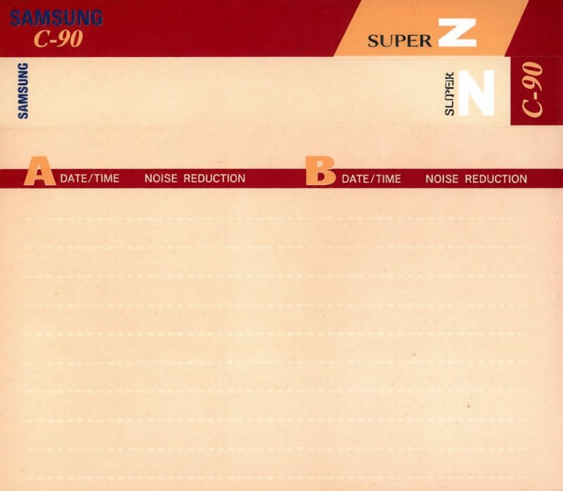 Compact Cassette Samsung New Super Z 90 Type I Normal 1997 Europe