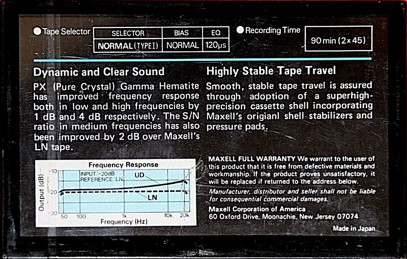 Compact Cassette: Maxell / Hitachi Maxell - UD 90