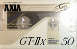 Compact Cassette AXIA GT-IIx 50 "GT-2x W 50" Type II Chrome 1989 Japan